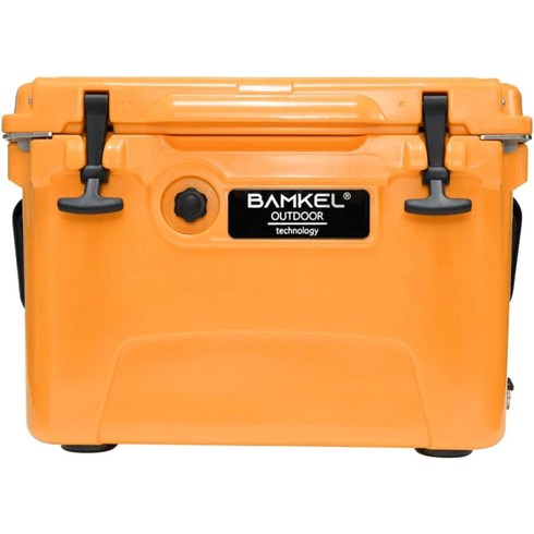 BAMKEL 쿨러 박스 42.6L 33.1L 18.9L 9.5L 장시간 보냉 하드 아웃도어 캠프, 클래식1 20QT, B18.9L 오렌지