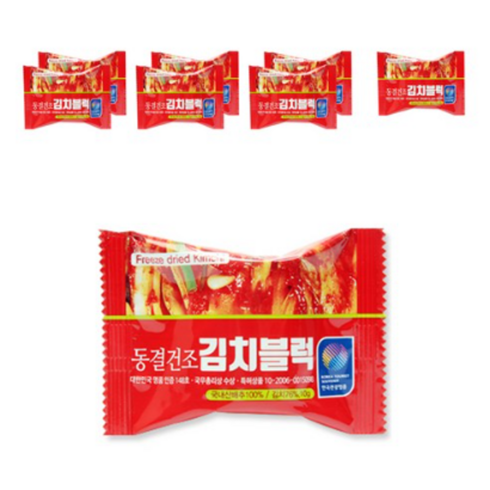 정백 산마을 동결건조 김치블럭, 10g, 8개