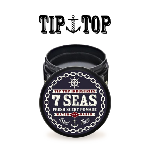 바버샵 정통 포마드 팁탑 수성 포마드 6종 헤어왁스 강력한 세팅력 남자 헤어스타일링 TIPTOP POMADE, 세븐시즈, 1개, 120g