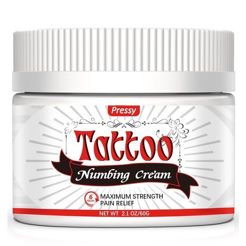 타투마취크림 - Tattoo Numbing Cream (60ml 2oz) for Tattoos Extra Strength Painless 6 Hours Maximum 미국 482396, White, 1개