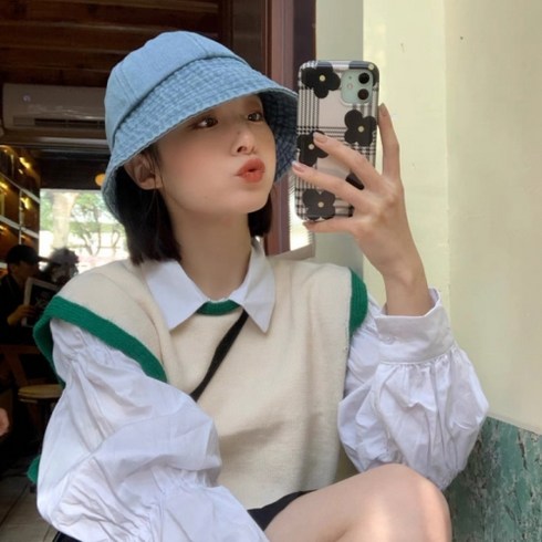 파르떼 데님 버킷햇 벙거지 워싱 청 모자 3종