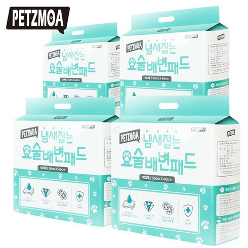 페츠모아 냄새잡는 요술 배변패드 프리미엄 (100매X4팩 총 400매), 페츠모아 배변패드 400매