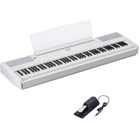 야마하 YAMAHA P시리즈 휴대용 디지털피아노 88키 P-525 화이트 블랙, 전자피아노+전용스탠드+페달유닛(LP-1)