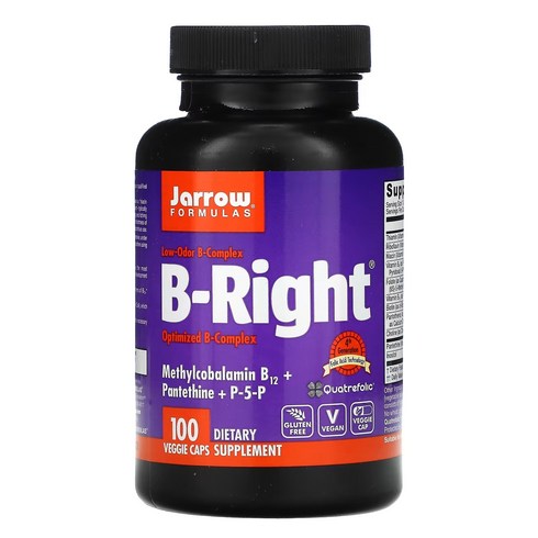 2023년 가성비 최고 flammafx100 - 자로우 포뮬라 Jarrow Formulas B-Right 100 식물성 캡슐, 1, 100정