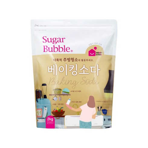 1세트 슈가버블 버블원샷 베이킹소다 캡슐세탁세제 - 슈가버블 베이킹소다 대용량 2kg, 1개