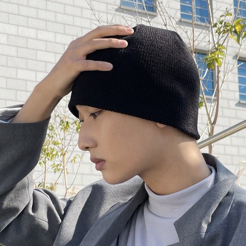 빅사이즈 무지 비니 남자 니트 겨울 모자 Plain beanie