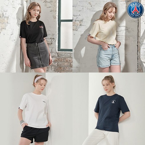 PSG 남성 24SS 반팔 티셔츠 4종 - [KT알파쇼핑][PSG]파리생제르망 24SS 여성 쿨 엑티브 반팔 티셔츠4종