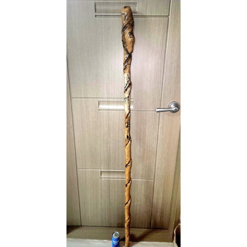 감태나무 연수목 지팡이 벼락맞은 희귀목 지팡이, 우레탄칠, 1번-156cm .2번-163cm, 나무색 옻칠, 1개