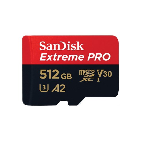 마이크로sd카드512 - SanDisk Extreme Pro 마이크로SD카드 200MB/s 512GB + SD어댑터, 1개