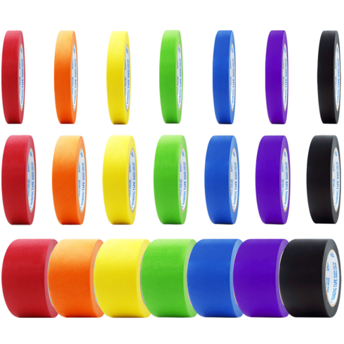 마스킹테이프 15mm 24mm 48mm x 10M 40M 8컬러, 48mm x 40M, 적색, 1개