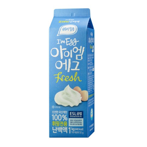 아이엠에그(I'm Egg) 살균 프레쉬 난백 1kg 베이커리전용, 1개