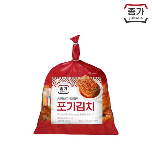 종가집 포기김치 중부식전라도식 3.3kg 골라담기, 전라도 포기김치, 1개