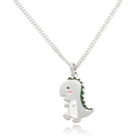 실버 공룡 키즈 아동 미아방지 목걸이