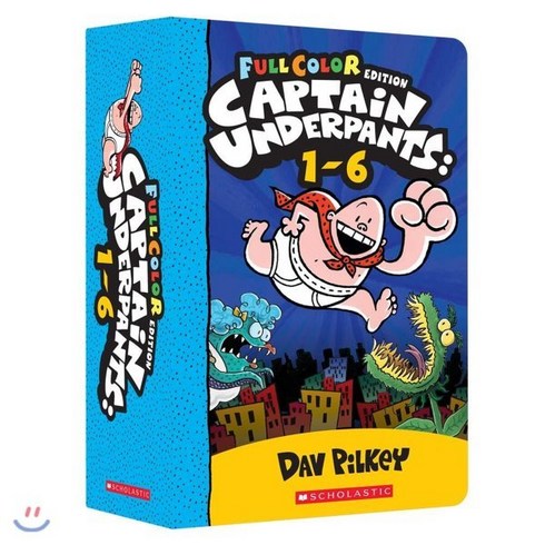 Captain Underpants #1~#6 Box Set : 캡틴 언더팬츠 6종 박스 세트, Scholastic, Dav Pilkey, 9789814855792