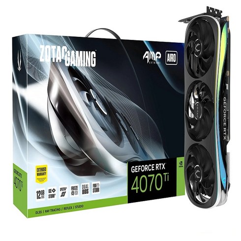 rtx4070ti - ZOTAC GAMING 그래픽 보드 GeForce RTX 4070 Ti AMP EXTREME AIRO ZT-D40710B-10P VD8359