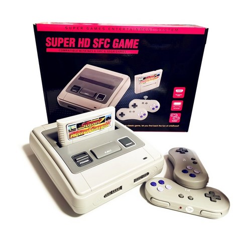 슈퍼패미콤 - 슈퍼패미콤 겜보이 고전게임 RETROAD 슈퍼 레트로 하드웨어 게임 콘솔 SFC SNES 카트리지 컨트롤러 2 개 350 카드 오리지널 사이즈 SFC52HD, EU, 한개옵션1