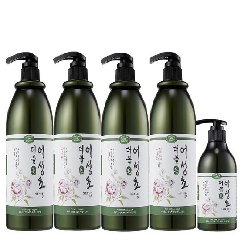 더블모 어성초 샴푸 4+1세트 (1000g x 4개+300gx1개), 샴푸 4000ml + 모발팩 300ml