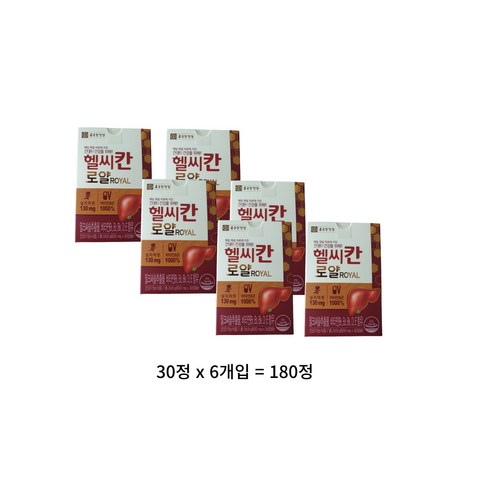 종근당건강 헬씨칸 로얄 밀크시슬, 30정, 6개