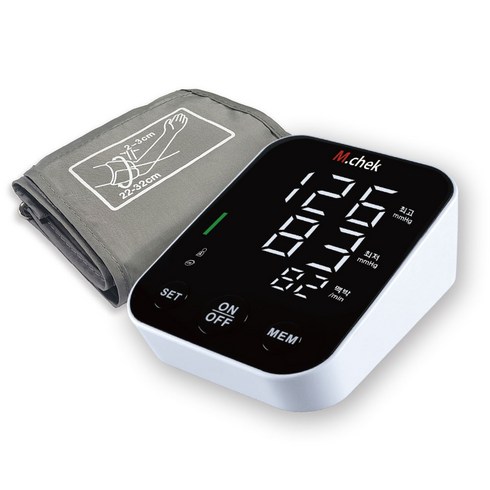 (신제품) 엠첵 국산 혈압계 BMC-30 가정용 전자 자동 혈압측정기 팔뚝형 mchek, 1개