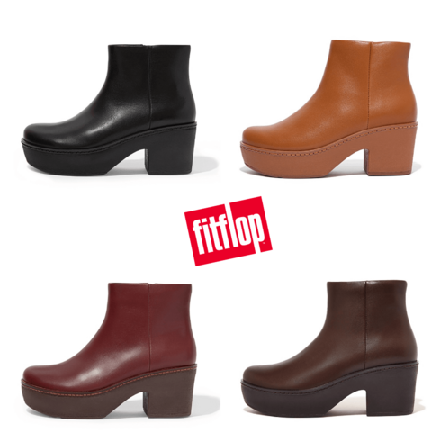 핏플랍 부츠 필라 레더 플랫폼 앵클부츠 첼시부츠