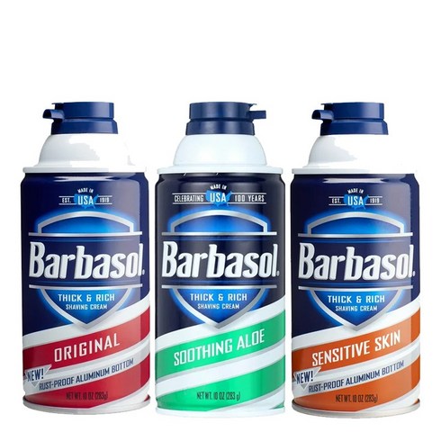 Barbasol 바바솔 면도크림 3종 283 g, 알로에, 5개, 283g