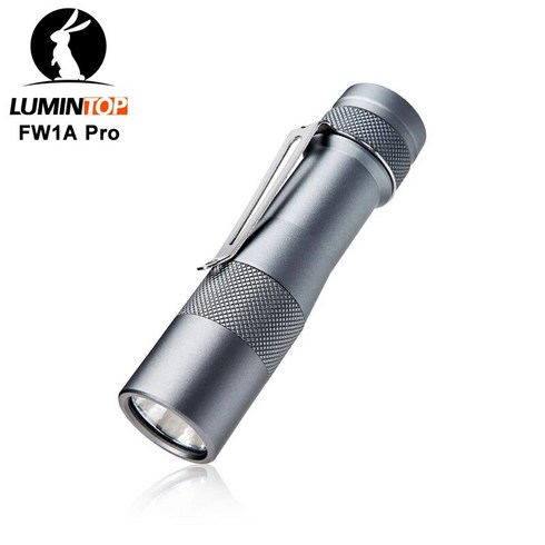 Lumintop FW1A 프로 18650 EDC 손전등 녹색 색상 XHP 50.2 LED 3500 루멘 220 미터 안두릴 펌웨어 테일 스위치 손전등, 2)Grey with battery