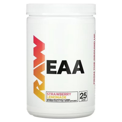 eaa - Raw Nutrition 로우 EAA 딸기 레모네이드 맛, 1개, 315g