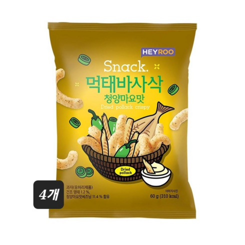 먹태 바사삭 청양마요맛, 4개, 60g