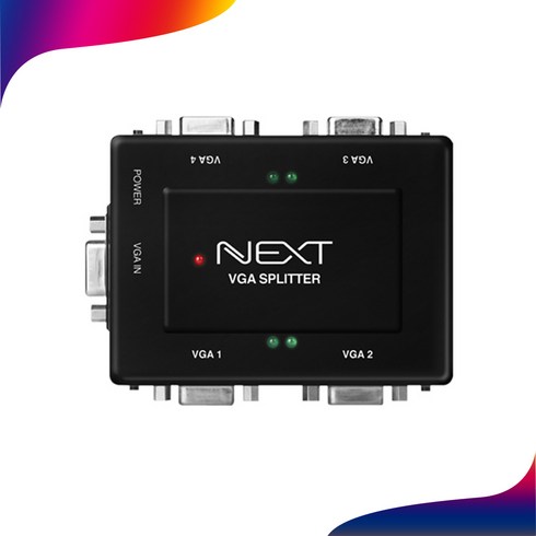 이지넷유비쿼터스 NEXT 2504VSP 1:4 VGA 모니터분배기 onoff 개별스위치 NEXT, 1개