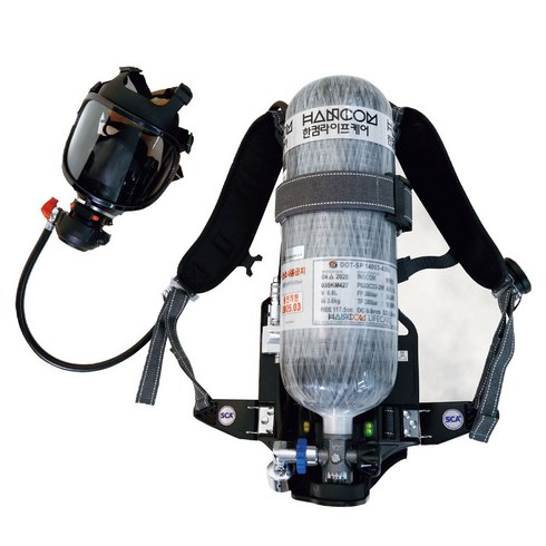 대호통상 SCA420 30분용 공기호흡기 소방안전 한컴라이프 산청 호흡 보호구 (보조마스크 여유분 별도), 1개