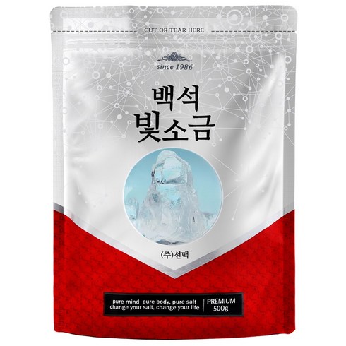 선맥 백석 빛소금 용융소금 반찬소금, 500g, 1개