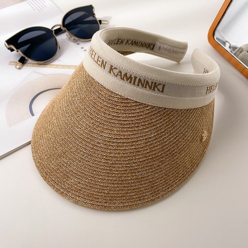 루만 썬캡 썬바이저2세트 - 비앙카 명품 밀짚 모자 여성 썬바이저 여름 라탄 라피아 썬캡