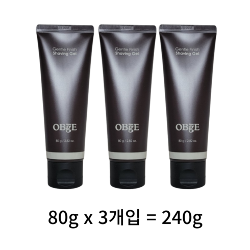 OBge 젠틀 피니쉬 쉐이빙젤, 240g, 2개