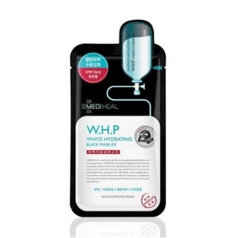 2023년 가성비 최고 메디힐마스크팩 - 메디힐 WHP 미백수분 블랙 마스크팩 EX 1BOX (10ea), 1매입, 30개