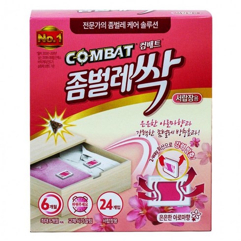 컴배트 좀벌레싹 서랍장용 아로마향 12g0.5g 24개, 12g, 1개