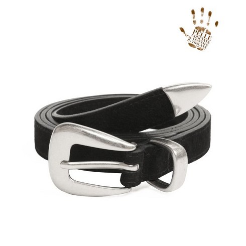 DOFFJASON 도프제이슨 스웨이드 웨스턴 벨트 BLACK Suede Western Hard Leather Belt DJ23FWCBT005BLK