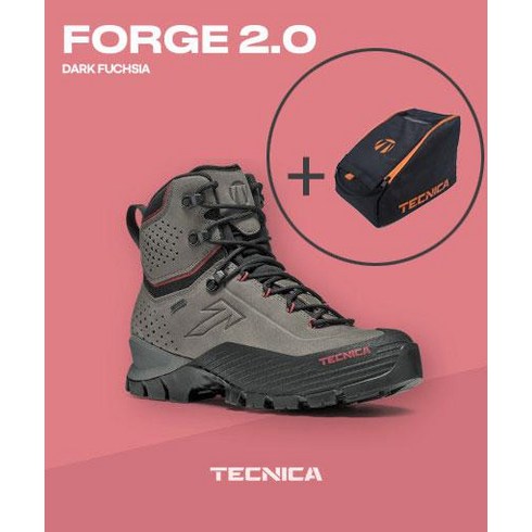 ★[테크니카] 포지 2.0 GTX 여자 중등산화 DEEP GREY/ DARK FUCHSIA / 29 000원 상당 정품 등산화케이스 증정 / 매장방문시 열성형 가능