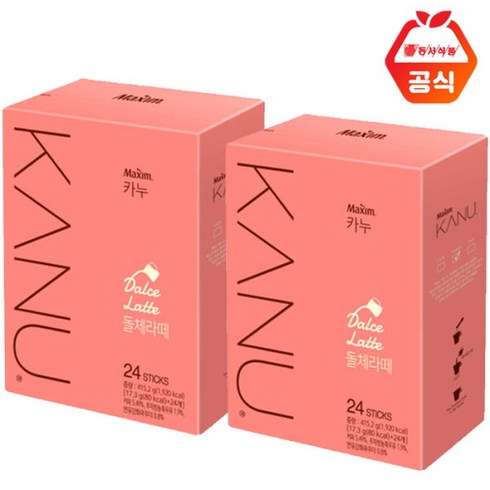 맥심 카누 돌체라떼, 17.3g, 24개입, 2개