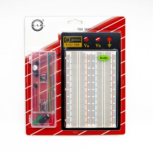 브레드보드 - E-CALL EIC-104J 브레드보드 빵판 (점퍼와이어 포함) Breadboard, 단품