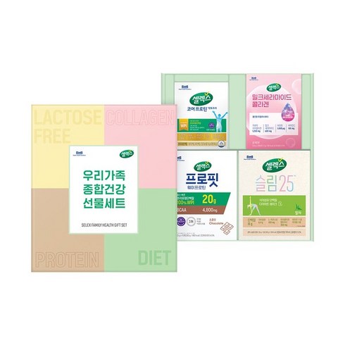 셀렉스 건강분말스틱세트 프로틴 락토프리+밀크세라마이드 콜라겐+프로핏 초콜렛+슬림25 말차, 단품