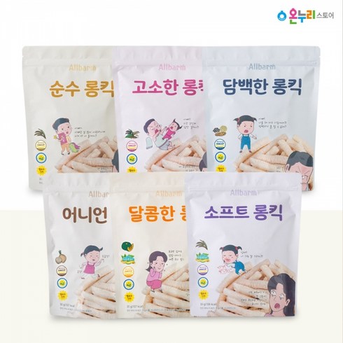 올바름떡뻥18개월고소한 - 올바름 쌀과자 롱킥 6종 세트, 단품