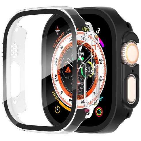 애플워치 울트라 풀커버 일체형 케이스 49mm, 블랙