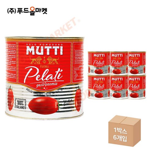 푸드올마켓_ 무띠 토마토홀 2.5kg-캔 한박스 (2.5kg x 6ea), 2.5kg, 6개