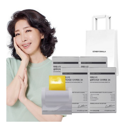 2023년 가성비 최고 최신상 여에스더 글루타치온 다이렉트 - 여에스더 글루타치온 다이렉트 3X (+쇼핑백), 4박스, 30매