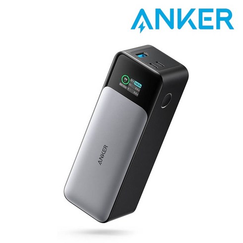 파워뱅크 Anker 737 보조베터리 파워코어 24000mAh 3 포트 휴대용 140W 고속 충전 노트북용 스마트 디지, 01 Black