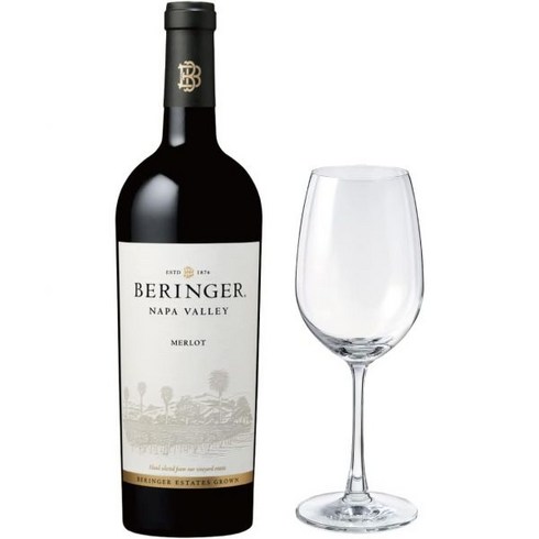 벨린저 나파 밸리 메를로 유리 세트 NV 레드 와인 미디엄 바디 750ml(25.5fl oz)