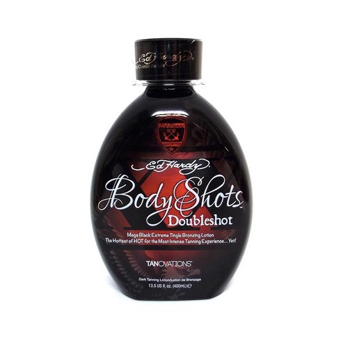edhardy - 에드하디 바디샷 메가 블랙 핫 팅글 태닝로션, 400mL