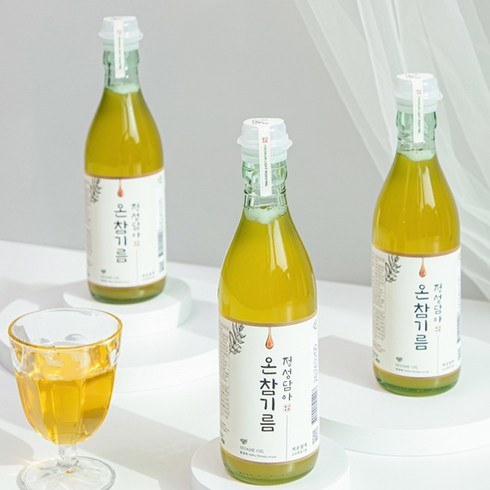 기타 방앗간 저온압착 통참깨 100프로 온참기름 350ml * 4병, 상세페이지참조, 4개