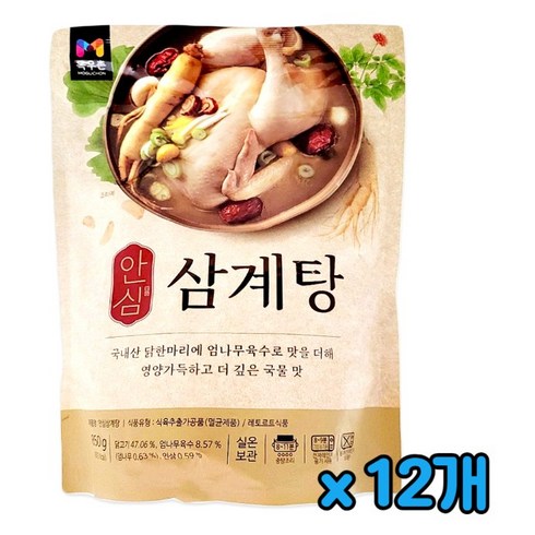 목우촌 풍미 삼계탕 1kg x 7팩  총 7kg - 목우촌 안심 삼계탕 850gx12개(1박스)무배/실온 국산닭고기 엄나무 찹쌀 돼지감자 인삼 대추 멸균, 1개, 850g