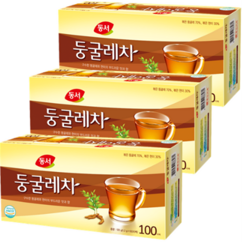 [달담박스]동서 둥굴레차 100T x 3개, 1.2g, 100개입